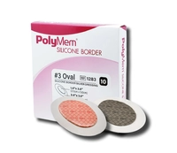 PolyMem Silikon Oval Silver 5x7,6cm (2,5x5cm)