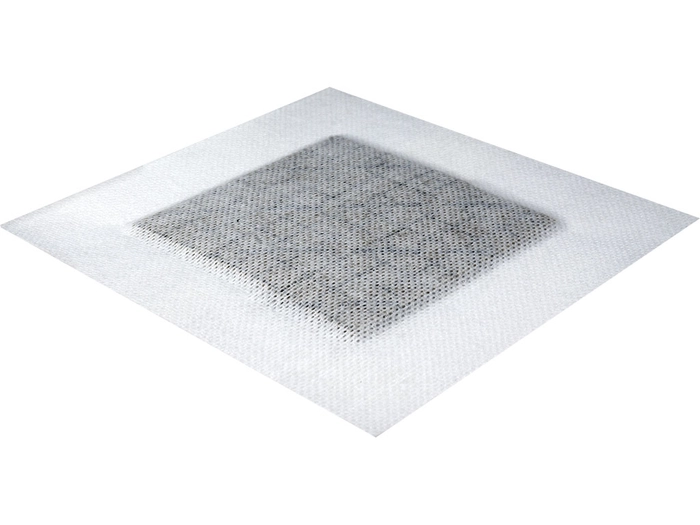 PolyMem Non-Woven sølvbandasje 9x9 cm med fiksering